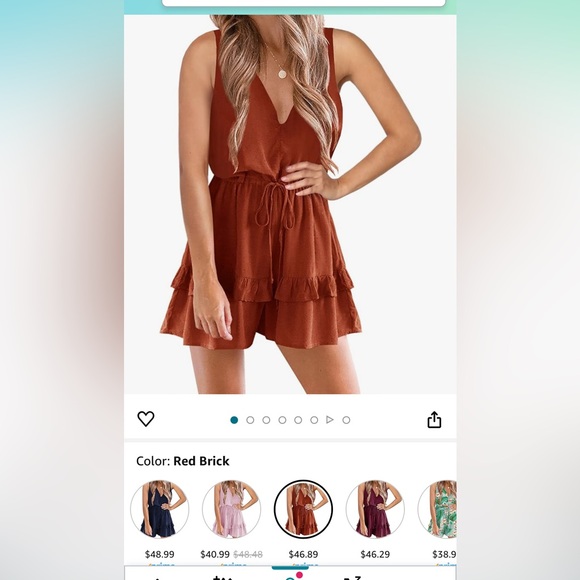Rust colored summer romper - Picture 4 of 4